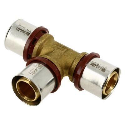Photo of Bonfix Alu-Press Tee Fitting 32 x 32 x 32 mm Brass