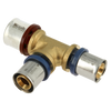 Image of Bonfix Alu press brass fitting coupling Tee reduced 32mm x 20mm x 20mm FFF