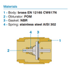 Afbeelding van EnergyBy terugslagklep FF met kunststof insert - DN20 (3/4inch)