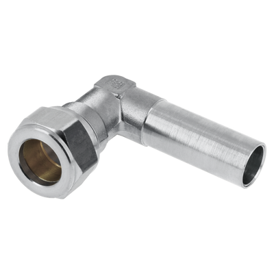 Foto van BONFIX messing vertind knelfitting insteek knie / bocht 15mm MF
