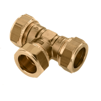 BONFIX messing knelfitting T-stuk 35mm FFF