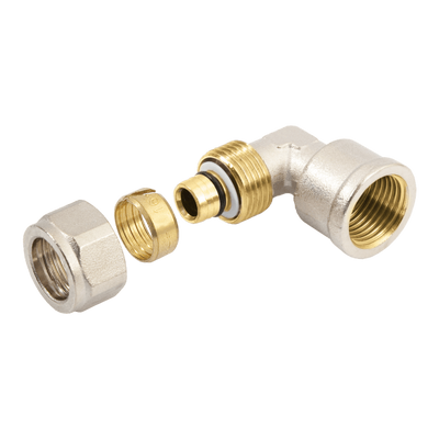 Photo of Bonfix Alu-compression fitting brass elbow 26mm x 3/4inch female thread FRp