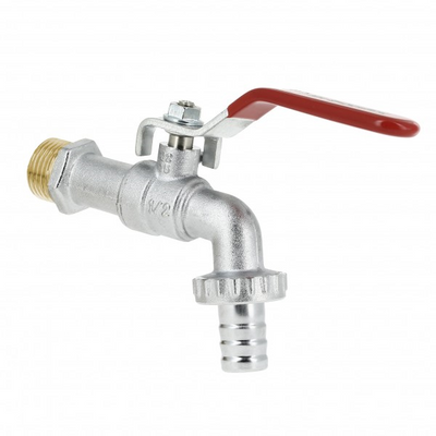 BONFIX messing kogeltapkraan met rode hendel kogelafdichting en slangaansluiting 1inch R Foto van BONFIX messing kogeltapkraan met rode hendel kogelafdichting en slangaansluiting 1inch R