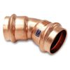Afbeelding van AesPRES Uniko koper persfitting bocht 45 graden 12mm
