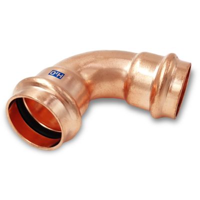 Foto van AesPRES Uniko koper persfitting bocht 90 graden 12mm