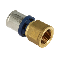 BONFIX Alu-pers - brass press coupling - press fitting - female adapter 1 1/4inch x 40mm FRp