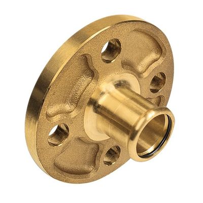 Photo of BONFIX press fitting red copper wall backplate flange coupling DN65 F