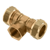 Afbeelding van BONFIX messing knelfitting T-stuk binnendraad 22mm x 3/4inch x 22mm FRpF