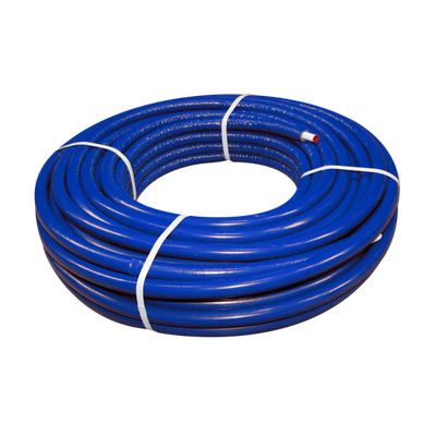 Foto van BONFIX Alu-pers - meerlagenbuis 32mm x 3mm met 6mm isolatie blauw - rol 25m