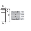 Image of SPKP pellet 100 – pellet stove chimney pipe black 250mm diameter Ø100mm
