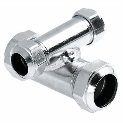 Photo of BONFIX C-steel compression fitting cross-over 120 - 15mm FFFF