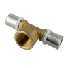 Image of Bonfix Alu-press brass press fitting Tee 25mm x 1inch x 25mm FRF