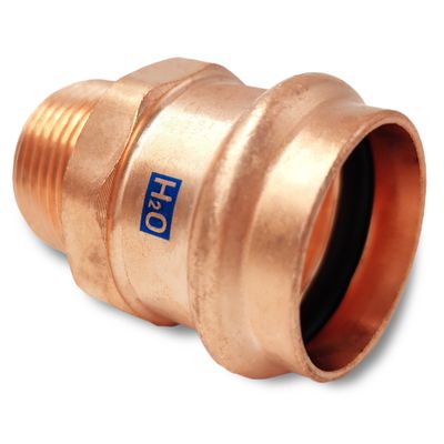 Foto van AesPRES Uniko koper persfitting puntstuk 12mm x 1/2inch