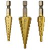Afbeelding van GEKO trappenboor Set 3–20 mm | HSS met Titanium | 1/4inch zeskant (hex) aansluiting