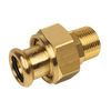 Image of BONFIX press fitting red copper 3-piece coupling 22mm x 3/4inch FR
