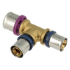Image of Bonfix Alu press brass fitting coupling Tee reduced 26mm x 20mm x 20mm FFF