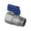 Afbeelding van BONFIX messing draadfitting minikogelkraan met blauwe knop 1/2inch RRp