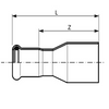 Afbeelding van Steelpres C-staal M 28mm x 22mm persfitting verloop