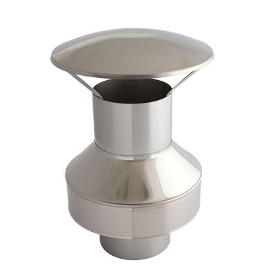 Foto van SKS 130 - dubbelwandig rookkanaal rvs regenkap diameter Ø130-190mm