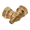 Afbeelding van BONFIX messing knelfitting knie / bocht met ontluchter 15mm FF