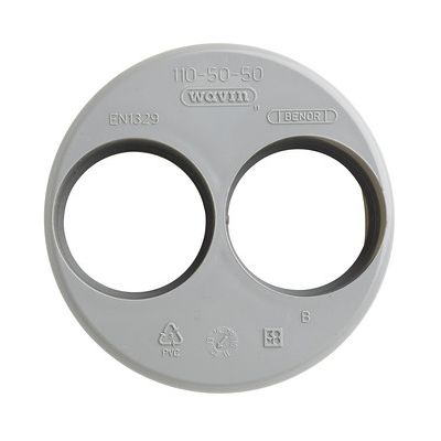 Foto van Martens PVC 110mm x 50mm x 50mm dubbele verloopring inwendig grijs