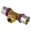 Image of Bonfix Alu-press brass fitting coupling Tee 26mm x 1inch x 26mm female thread FRpF