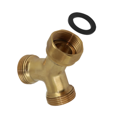 Foto van BONFIX messing draadfitting Y-stuk met swifel moer 3/4inch RRpR