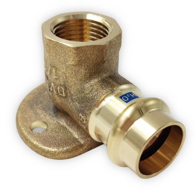 Foto van AesPRES Uniko koper persfitting muurplaat 22mm x 3/4inch