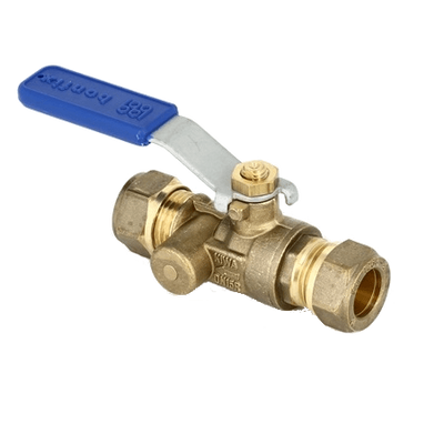 Photo of BONFIX brass compression ball valve without tap 22mm FF