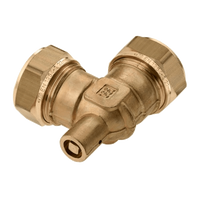 BONFIX messing knelfitting knie / bocht met ontluchter 22mm FF
