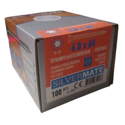 Silvermate chipboard screws 6.0 x 60 full thread