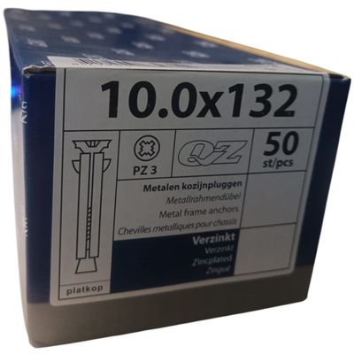 Foto van QZ kozijnpluggen platkop 10.0 x 132 - 50 stuks