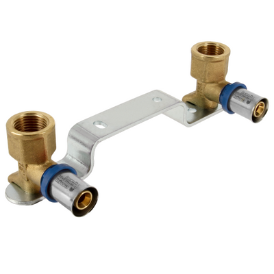 Photo of Bonfix Alu-press brass fitting wall plate bracket 16 x 1/2