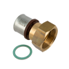 Image of Bonfix Alu-press brass fitting union coupling with loose nut internal thread 1 1/4inch x 32mm FRp