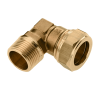 BONFIX messing knelfitting knie / bocht buitendraad 1inch x 28mm FR
