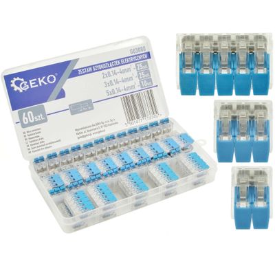 Foto van GEKO Lasklemmen Assortimentsdoos – Complete Set voor Elektrische Verbindingen (60 stuks)