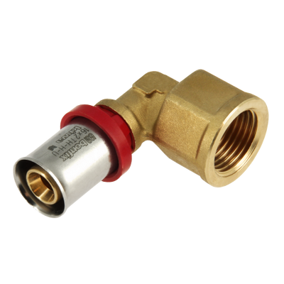 Bonfix Alu-press brass fitting elbow 16mm x 3/4inch FRp Photo of Bonfix Alu-press brass fitting elbow 16mm x 3/4inch FRp