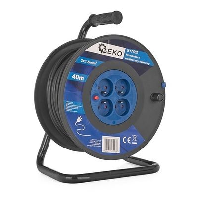 Elektrische Kabelhaspel 40 m – 4 Stopcontacten – 230V – 3x1.5mm² - GEKO