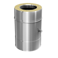 SKS 80 – dubbelwandig rookkanaal rvs 250mm met meetpunt diameter Ø80-140mm