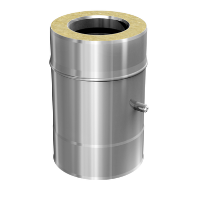 SKS 80 – dubbelwandig rookkanaal rvs 250mm met meetpunt diameter Ø80-140mm SKS 80 – dubbelwandig rookkanaal rvs 250mm met meetpunt diameter Ø80-140mm