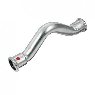 Photo of BONFIX press fitting galvanized steel cross-over elbow 15mm FF