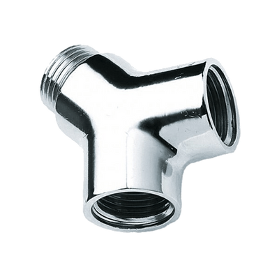 Foto van BONFIX messing verchroomd Y-stuk 1/2inch RpRRp