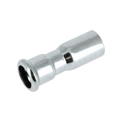 Photo of BONFIX press fitting galvanized steel push-in reducing coupling 54mm x 42mm MF