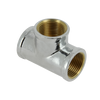 Image of BONFIX brass chromed threaded fitting Tee internal thread 3/8inch RpRpRp