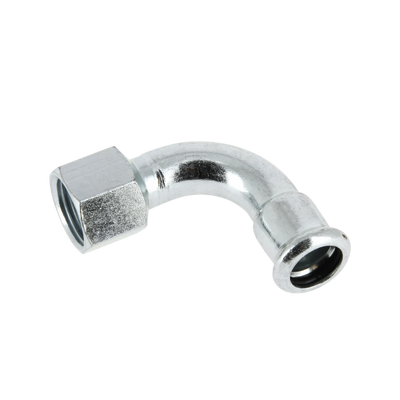 Photo of BONFIX press fitting galvanized steel elbow 90 degrees 3/4inch x 22mm FRp