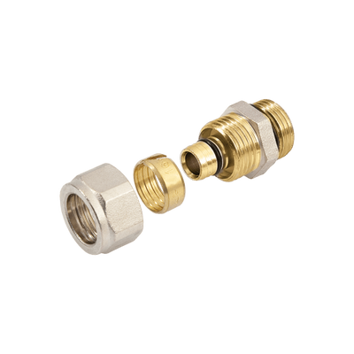 BONFIX Alu-knel messing puntstuk 16 x 3/4 inch Foto van BONFIX Alu-knel messing puntstuk 16 x 3/4 inch