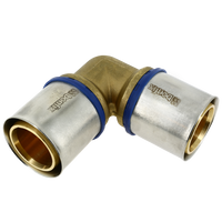 Bonfix Alu-Press Elbow Fitting 50 x 50 mm Brass (90° Press Fitting)