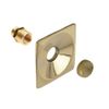 Afbeelding van Bonfix gevelplaat vierkant (messing gepolijst) compleet 3/4inch