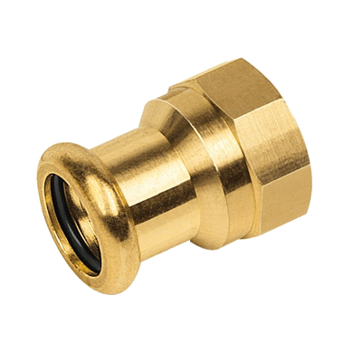 Photo of BONFIX press fitting red copper female adapter 28mm x 3/4inch FRp