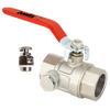 Image of BONFIX brass ball valve with drain 1inch RpRp